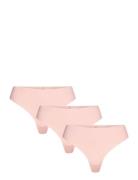 Thong 3Pk Stringtruse Undertøy Pink Calvin Klein