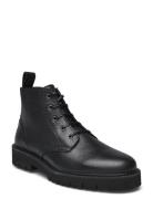 Lightweight Nsb Combat Boot - Black Grained Støvletter Med Snøring Bla...