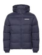 Suomi Hood Puffer Jacket Fôret Jakke Navy Napapijri