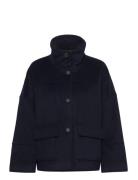 Cropped Wool Jacket Ulljakke Jakke Navy GANT