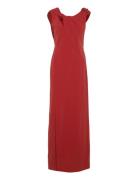 Knotted Floor Length Dress, 2274 El Maxikjole Festkjole Red STINE GOYA