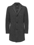 Onsjaylon Wool Coat Otw Noos Ullfrakk Frakk Grey ONLY & SONS