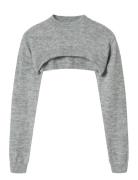 Nlflodet Ls Knit Shrug Tops Knitwear Pullovers Grey LMTD