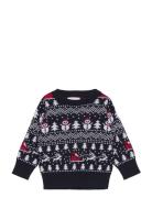 The Stylish Christmas Jumper Navy Tops Knitwear Pullovers Black Christ...