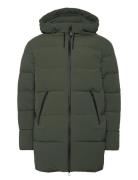 Wbjoseph Tech Long Jacket Ullfrakk Frakk Green Woodbird