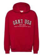 Gant Usa Hoodie Tops Sweat-shirts & Hoodies Hoodies Red GANT