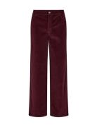 Sc-Ivalou Bottoms Trousers Straight Leg Burgundy Soyaconcept