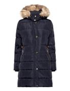 Faux-Fur-Trim Hooded Down Coat Fôret Kåpe Navy Lauren Ralph Lauren