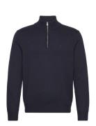 Anf Mens Sweaters Tops Knitwear Half Zip Jumpers Navy Abercrombie & Fi...