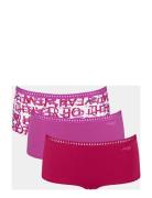 Sloggi Go Crush Short C3P Hipstertruse Undertøy Pink Sloggi