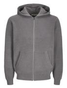 Jcocaleb Knit Zip Hoodie Bf Tops Sweat-shirts & Hoodies Hoodies Grey J...