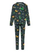 Dino Christmas Pyjamas Kids Pyjamas Sett Green Christmas Sweats