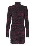 Redeinagz P Rollneck Dress Kort Kjole Burgundy Gestuz