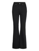 Curve High Flared Jeans Bottoms Jeans Flares Black Weekday