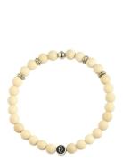 Beads Bracelet 6Mm Armbånd Smykker Cream Edd.