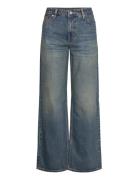 Ample Low Rise Loose Wide Leg Jeans Bottoms Jeans Wide Blue Weekday