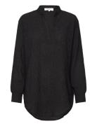 Borneo Tunic Tops Shirts Long-sleeved Black Rosemunde