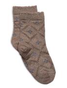 Freja Glitter Socks Socks & Tights Socks Brown Mp Denmark