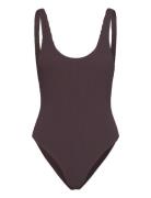 Capri Swimsuit Badedrakt Badetøy Brown Aim´n