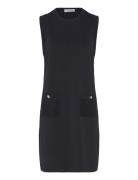 Viscose-Blend Knitted Dress, Doxina Knelang Kjole Black Ivo Nikkolo