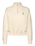 Fleece Quarter-Zip Tops Sweat-shirts & Hoodies Sweat-shirts Cream Polo...