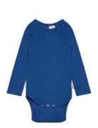 Body L/S Modal Bodies Long-sleeved Blue Petit Piao