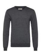 Bhbruton V-Neck Knit Noos Tops Knitwear V-necks Grey Blend