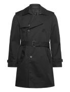 Water-Repellent Trench Coat With Belt Trench Coat Kåpe Black Mango