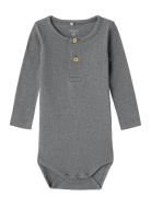 Nbmkab Ls Body Noos Bodies Long-sleeved Grey Name It