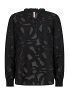 Sc-Ibi Tops Blouses Long-sleeved Black Soyaconcept