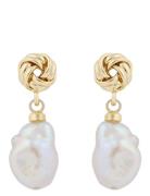 Soap Pearl Short Ear G/White - Øredobber Smykker Gold SNÖ Of Sweden