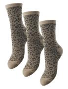 Pcsebby Glitter Lo 3-Pack Aop Socks Noos Lingerie Socks Regular Socks ...