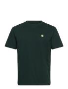 Wwace Badge T-Shirt Tops T-shirts Short-sleeved Green Double A By Wood...