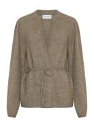 Mschgustel Hope Wrap Cardigan Tops Knitwear Cardigans Beige MSCH Copen...