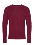 5/1 Roving Cotton-Lsl-Plo Designers Knitwear Round Necks Burgundy Polo...