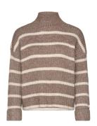 Frelly Pu 1 Tops Knitwear Jumpers Brown Fransa