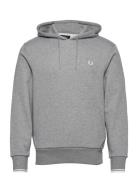 Tipped Hooded Sweatshirt Tops Sweat-shirts & Hoodies Hoodies Grey Fred...