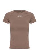 Soft Basic Short Sleeve Sport T-shirts & Tops Short-sleeved Brown Aim´...