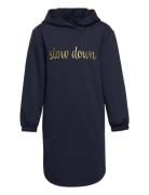 Tndebora L_S Sweat Dress Tops Sweat-shirts & Hoodies Hoodies Blue The ...