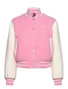 Tjw Wool Varsity Jacket Ext Bomberjakke Pink Tommy Jeans