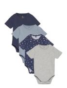 Tnsbbaby Boys Basic S_S Body Multi Pack Bodies Short-sleeved Multi/pat...