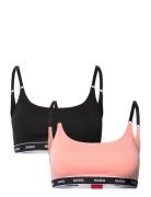 Twin Bralette Stripe Lingerie Bras & Tops Soft Bras Tank Top Bras Blac...