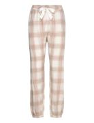 Flannel Pyjama Pants Pyjamasbukser Pysjbukser Beige Hunkemöller