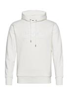 Reg Tonal Shield Hoodie Tops Sweat-shirts & Hoodies Hoodies White GANT