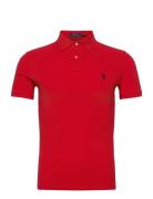 Custom Slim Fit Mesh Polo Shirt Tops Polos Short-sleeved Red Polo Ralp...