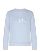 Reg Tonal Shield C-Neck Sweat Tops Sweat-shirts & Hoodies Sweat-shirts...