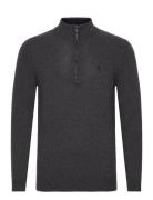 Mcs Half Zip Knit Ceder Park M Tops Knitwear Half Zip Jumpers Grey MCS