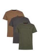 Ohio 3 Pack Reg Cot Mcs M Tee Tops T-shirts Short-sleeved Green MCS