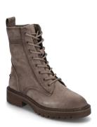 Women Boots Shoes Boots Ankle Boots Laced Boots Brown Tamaris