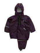 Basic Rainwear Set -Solid Pu Outerwear Rainwear Rainwear Sets Purple C...